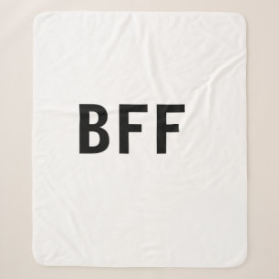 Manta Sherpa Sencillo minimalista BFF mejores amigos familia no
