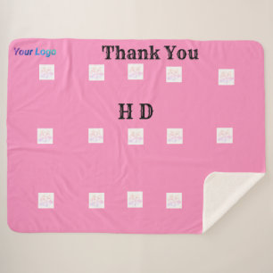Manta Sherpa Sencillo y elegante logo personalizado aquí compañ