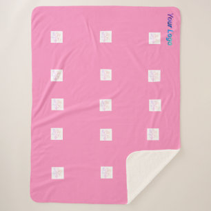 Manta Sherpa Sencillo y elegante logo personalizado aquí compañ