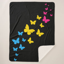 Manta Sherpa Sendero de la Mariposa del Orgullo Pansexual