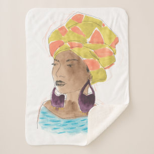 Manta Sherpa Señora fuerte y hermosa