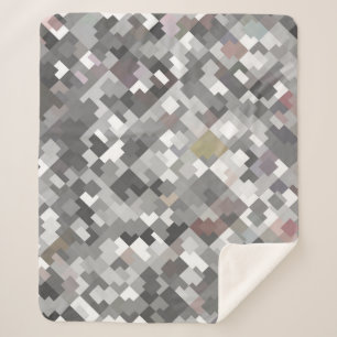 Manta Sherpa Sensación de fondo gris de mosaico abstracto y bri