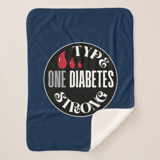 Manta Sherpa Sensibilización sobre la diabetes tipo 1 Diabetes  (Anverso)