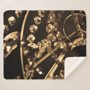 Manta Sherpa Sepia Crystal Chandelier