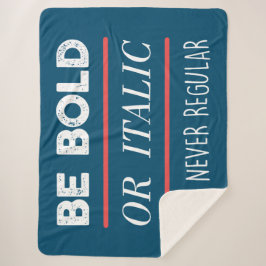 Manta Sherpa Ser negrita