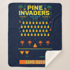 Manta Sherpa Serie de Juegos Retro de Pine Invaders-Pineapple E