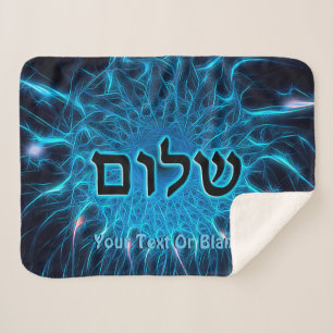 Manta Sherpa Shalom En Fractal Azul