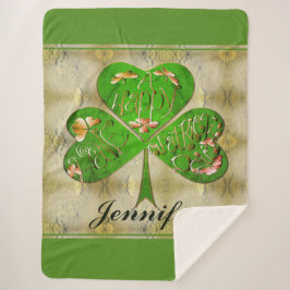 Manta Sherpa Shamrock "Happy St. Patrick s