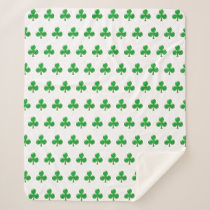 Manta Sherpa Shamrock verde irlandés del Día de San Patricio