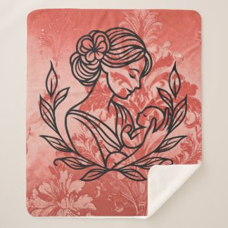 Manta Sherpa Sherpa Baby Blanket – Mother and Child Design