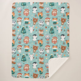 Manta Sherpa Sherpa Blanket Animales Adorables