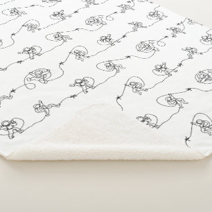 Manta Sherpa Sherpa Blanket Astronauta