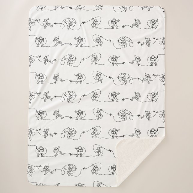 Manta Sherpa Sherpa Blanket Astronauta (Anverso)