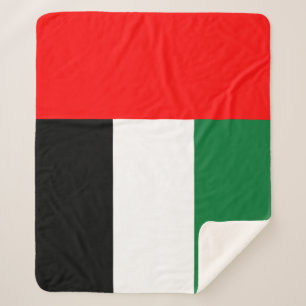 Manta Sherpa Sherpa Blanket con bandera de los EAU