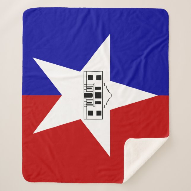 Manta Sherpa Sherpa Blanket con bandera de San Antonio (Anverso)