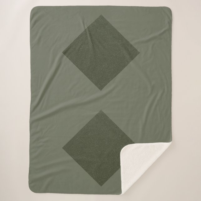 Manta Sherpa Sherpa Blanket con doble mosca de diamante (Anverso)