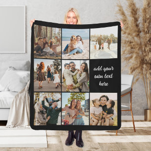 Manta Sherpa Sherpa Blanket de 8 Collages de fotos personalizad