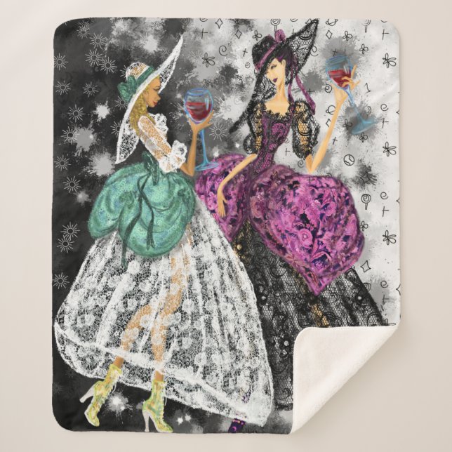 Manta Sherpa Sherpa Blanket de Damas Modernas (Anverso)