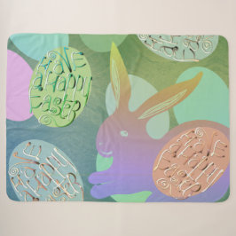 Manta Sherpa Sherpa Blanket de Eggs Bunny de Pascua