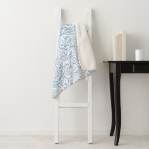 Manta Sherpa Sherpa Blanket Diseño Minimalista Azul Guay