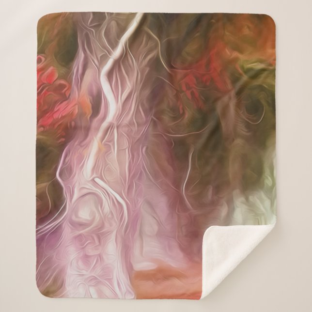 Manta Sherpa Sherpa Blanket Dream Light Red Tree (Anverso)