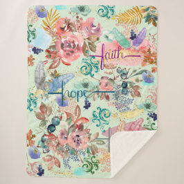 Manta Sherpa Sherpa Blanket Faith Hope Love