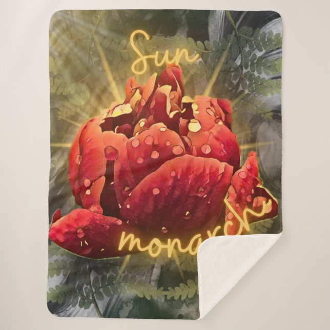 Manta Sherpa Sherpa Blanket Flor (Anverso)