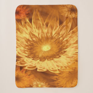Manta Sherpa Sherpa Blanket Flores de fantasía Amarillo