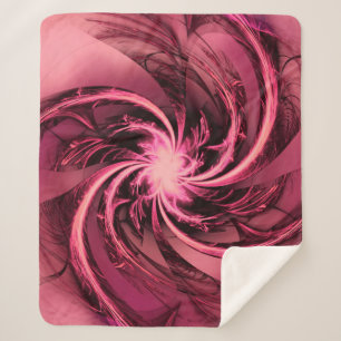 Manta Sherpa Sherpa Blanket Fractal Twisted Purple & Plum