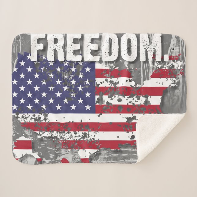 Manta Sherpa Sherpa Blanket – Freedom Job (Anverso (horizontal))