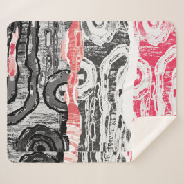 Manta Sherpa Sherpa Blanket – Friction Lands Abstract Design