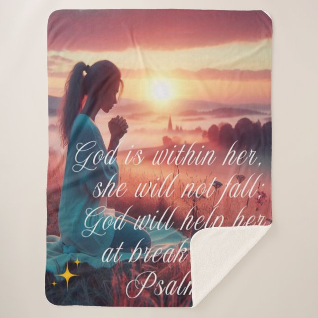 Manta Sherpa Sherpa Blanket 'inspiradora fe' (Anverso)