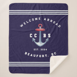 Manta Sherpa Sherpa Blanket Nautical