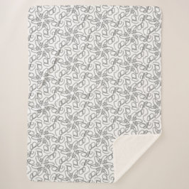 Manta Sherpa Sherpa Blanket negro y blanco sencillo y elegante