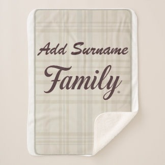Manta Sherpa Sherpa Blanket personalizado | Nombre de familia d