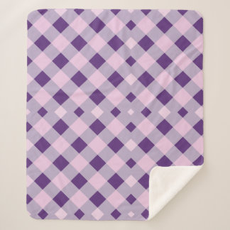Manta Sherpa Sherpa Blanket Purple gingham