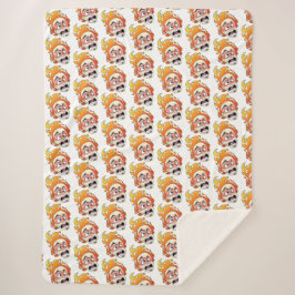 Manta Sherpa Sherpa Blanket Scovillelicous Fire Head