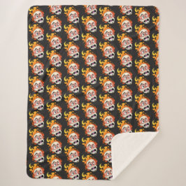 Manta Sherpa Sherpa Blanket Scovillelicous Fire Head