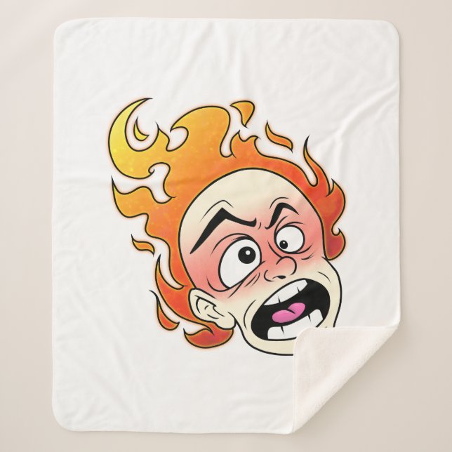 Manta Sherpa Sherpa Blanket Scovillelicous Fire Head (Anverso)