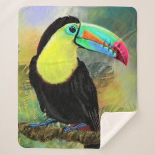 Manta Sherpa Sherpa Blanket Toucan Bird