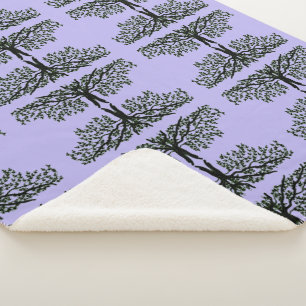 Manta Sherpa Sherpa Blanket - Willow Grove en Lavendar