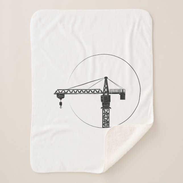 Manta Sherpa Sherpa-Fleecedecke mit Kran-Grafik (Anverso)