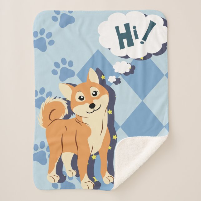 Manta Sherpa Shiba Inu (Anverso)