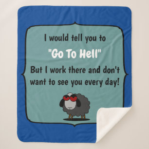 Manta Sherpa Shirley Sheep Funny Sarcasmo Ir Al Infierno Editab