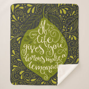 Manta Sherpa Si la vida le da los limones hacen una limonada