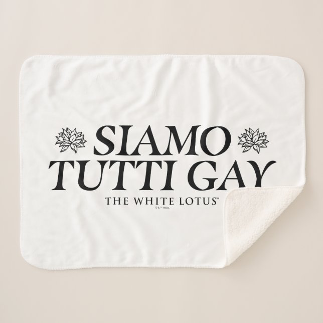 Manta Sherpa Siamo Tutti Gay - El Lotus blanco (Anverso (horizontal))