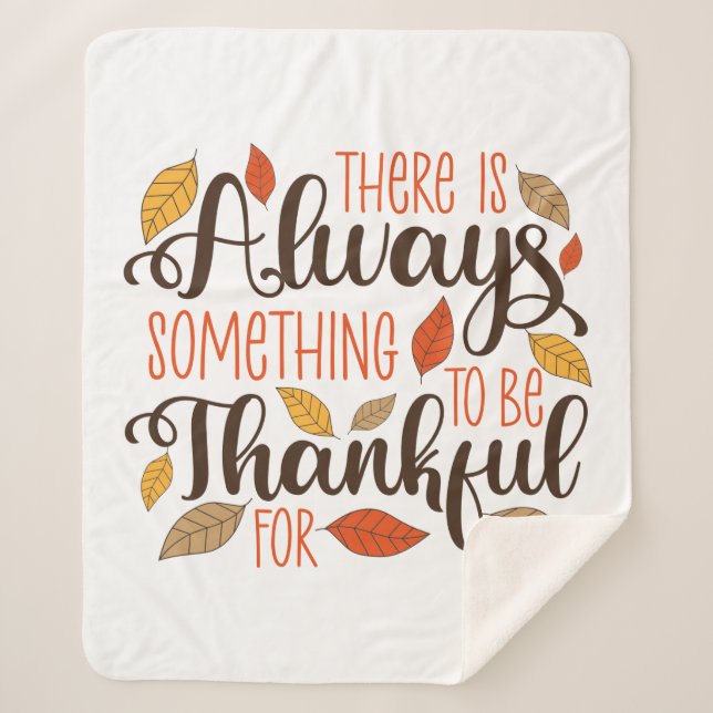 Manta Sherpa Siempre Hay Algo Por Lo Que Agradecer (Anverso)