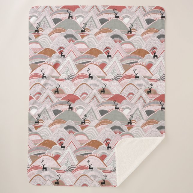 Manta Sherpa siena caribou (Anverso)