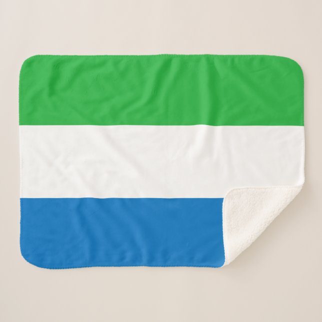 Manta Sherpa Sierra Leone Flag (Anverso (horizontal))