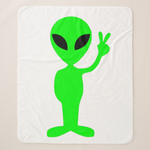 Manta Sherpa signo de paz alien lindo